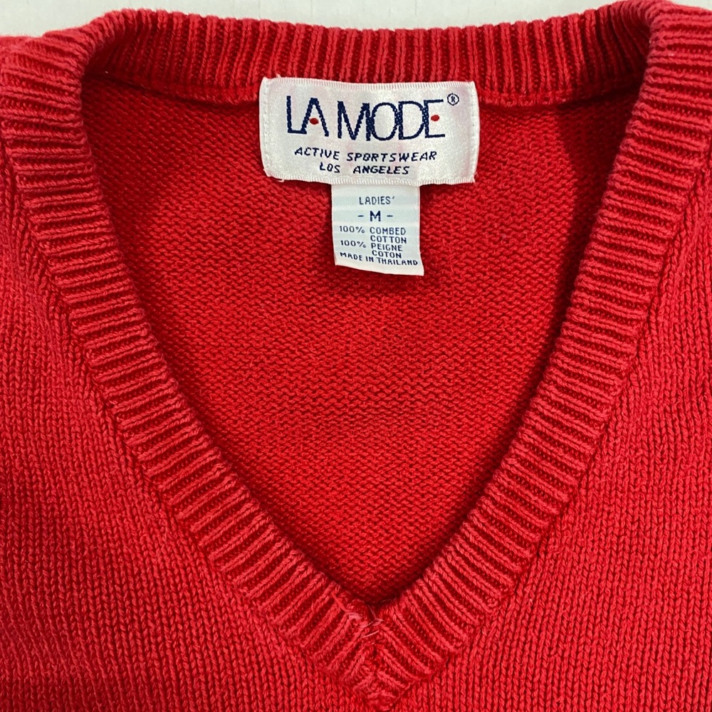 Vintage LA Mode golf red sweater vest - Picture 2 of 5